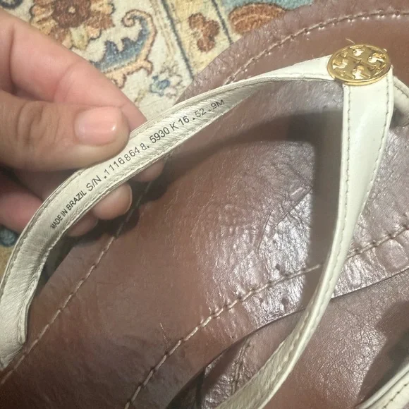 Tory Burch Cream and Brown Sandals - Picture 2 of 2